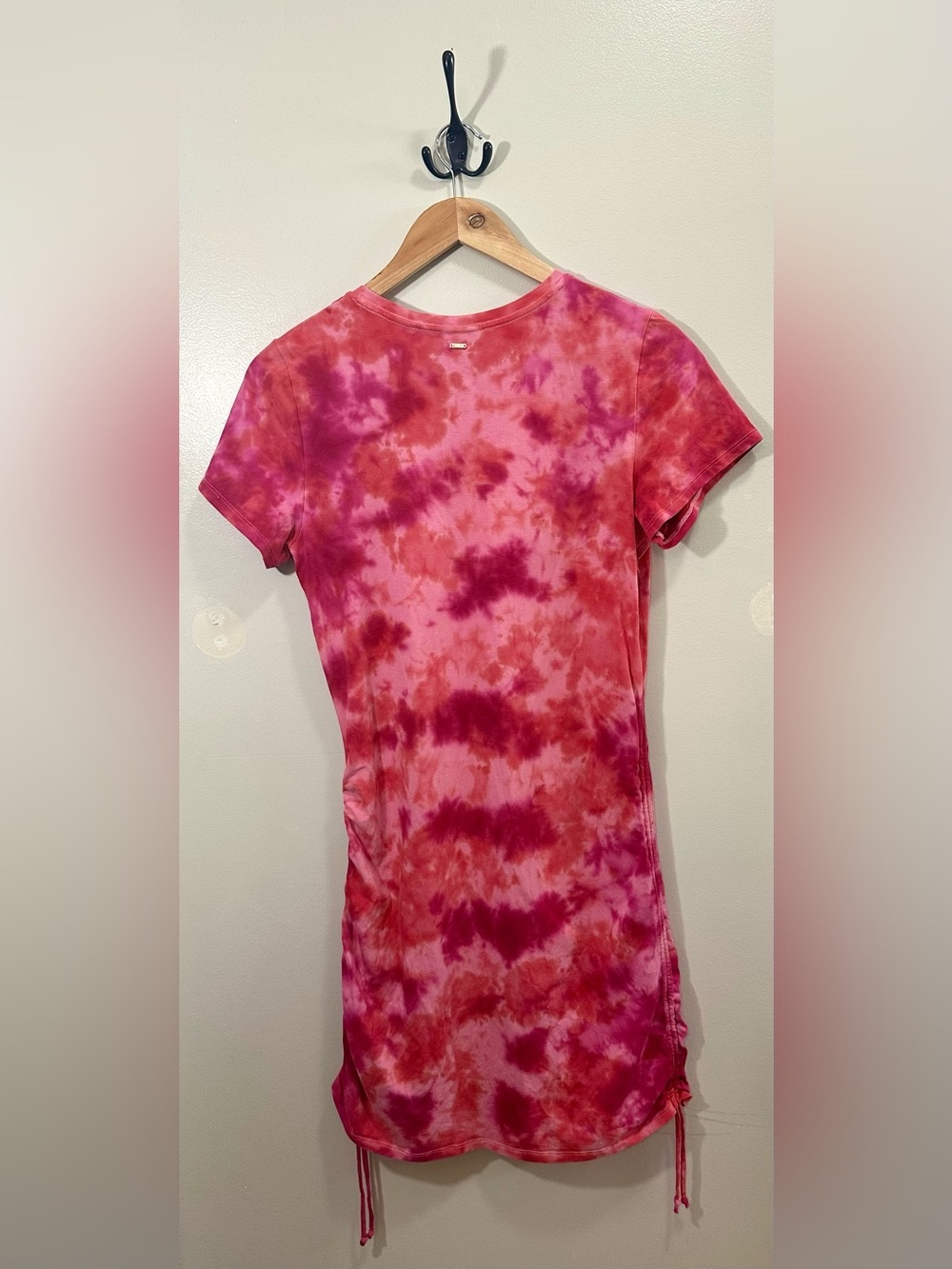 PINK Victoria's Secret Pink Tie-Dye Ruched Mini Dress Size L - Picture 6 of 7